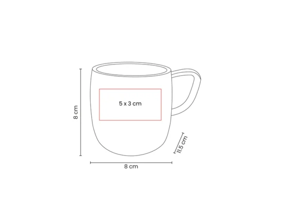 Taza DAVAO de plástico con doble pared de 8 Oz para programas de incentivos y reconocimiento en Querétaro.