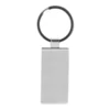 Llavero de bambú TAG rectangular con detalles metálicos y estuche de regalo individual para fidelización corporativa.