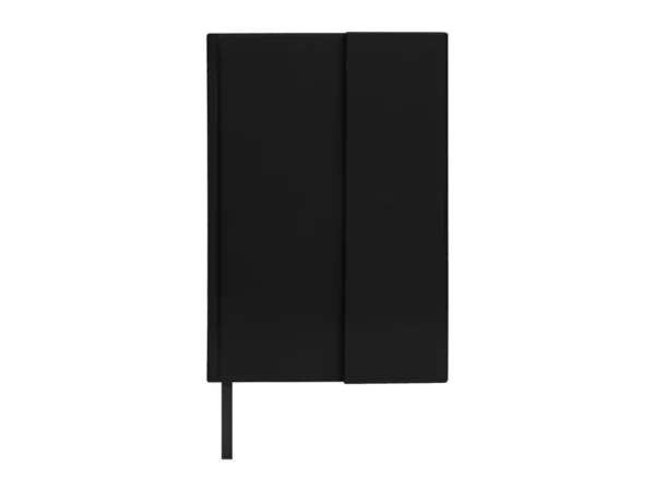 Libreta Bok de curpiel con solapa magnética y 80 hojas de raya personalizada para eventos corporativos.