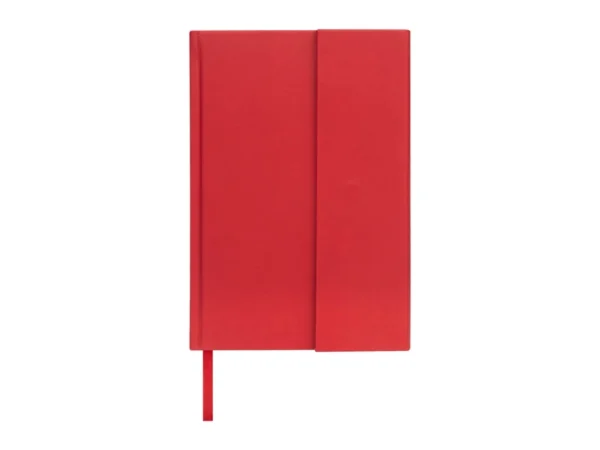Libreta Bok de curpiel con solapa magnética y 80 hojas de raya personalizada para eventos corporativos.