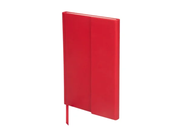 Libreta Bok de curpiel con solapa magnética y 80 hojas de raya personalizada para eventos corporativos.