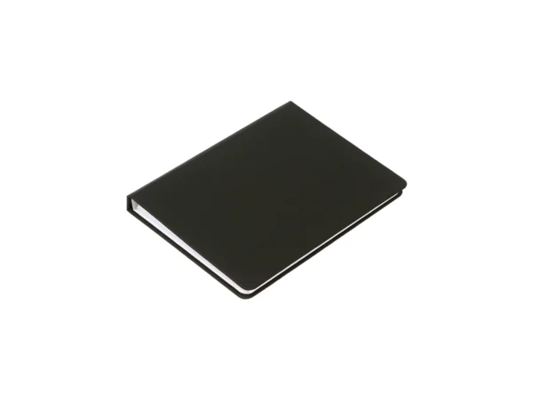 Libreta Bramley de curpiel con espiral y pasta rígida, 80 hojas rayadas para marketing corporativo y oficina.