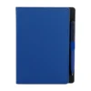Libreta Kiona de curpiel con 80 hojas a rayas y bolígrafo de tacto suave para kits de bienvenida empresariales.