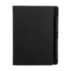 Libreta Kiona de curpiel con 80 hojas a rayas y bolígrafo de tacto suave para kits de bienvenida empresariales.