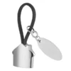 LLAVERO CASA CON PLACA de hule y metal con grabado láser ejecutivo y estuche individual para empresas en Querétaro.