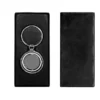 Llavero Terra circular de metal con superficie interior giratoria y estuche de regalo individual.