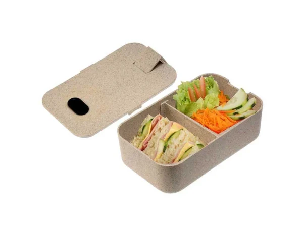 Lunch Box Taurus fabricado en fibra de bamboo de grado alimenticio con barra divisoria ajustable y libre de BPA.