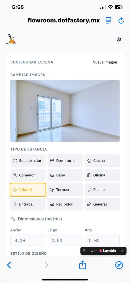 FlowRoom: Sube la foto de la habitación