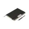 Set Bowil ejecutivo con libreta de RPET reciclado y bolígrafo de acero inoxidable en caja de regalo.