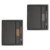 Set Bowil ejecutivo con libreta de RPET reciclado y bolígrafo de acero inoxidable en caja de regalo.
