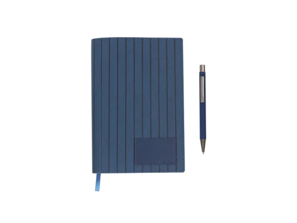 Set Mauron ejecutivo con libreta A5 de Termo PU, bolígrafo y caja de regalo negra para campañas empresariales.