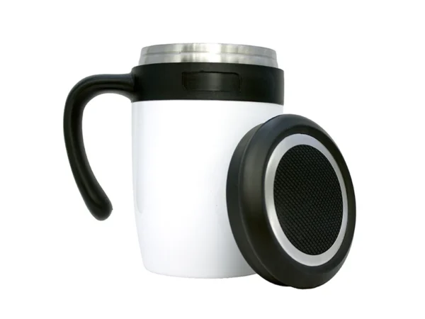 Taza Malva de 500 ml fabricada en acero inoxidable con doble pared al vacío, asa ergonómica y tapa de rosca.