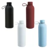 Termo Bonetero de 750 ml en acero inoxidable con acabado tipo rubber, doble pared al vacío y correa de silicón para transporte.