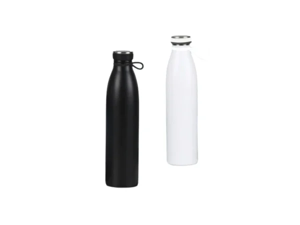 Termo Kombu de 750 ml en acero inoxidable con doble pared al vacío, tapa rosca y correa de silicona para transporte.