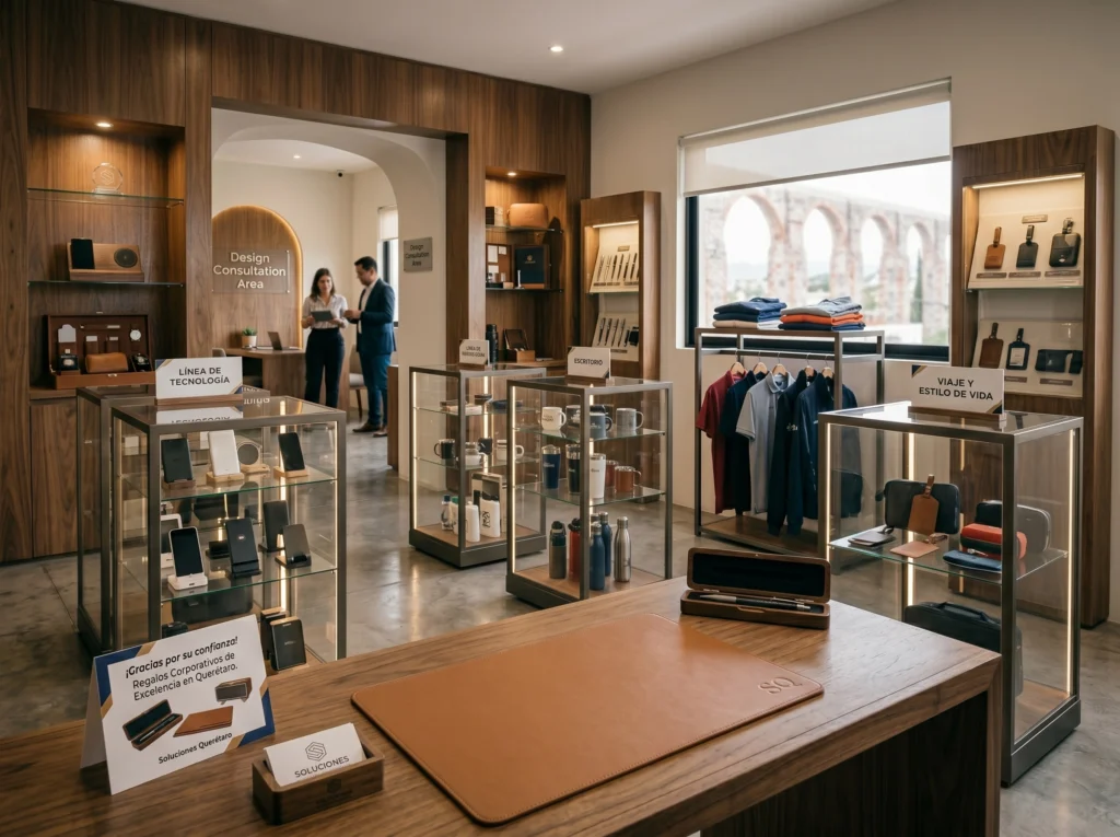 Regalos Corporativos en Querétaro, interior de una tienda de artículos promocionales