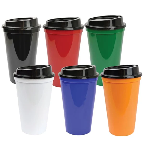 Vaso Latte de plástico personalizado con logo para empresas, eventos o campañas de marketing en Querétaro por Dot Factory.