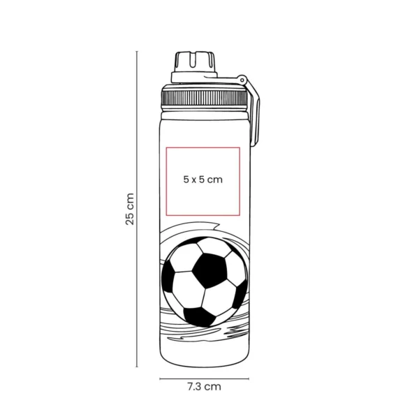 Cilindro metálico mágico Soccer con logo de empresa, ideal para eventos corporativos y marketing deportivo, Dot Factory.