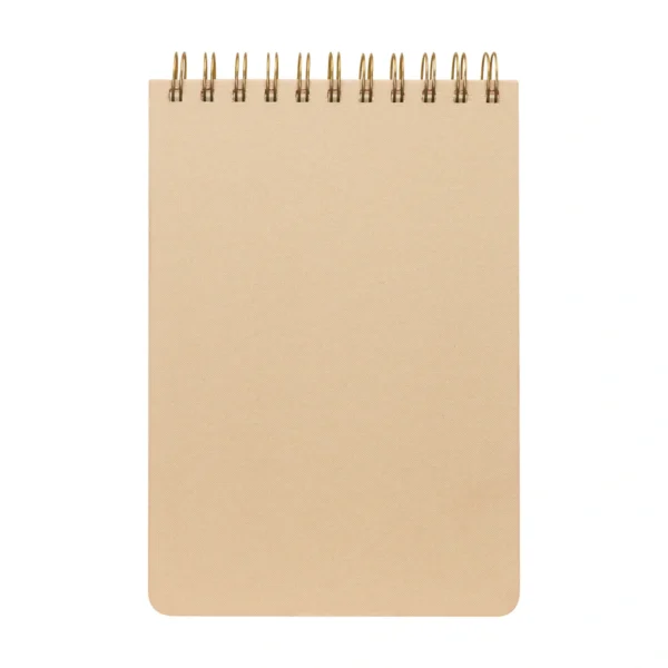 Libreta Latka personalizada para empresas con logo, cubierta de tela tipo lino y espiral. Ideal para branding corporativo en Querétaro.