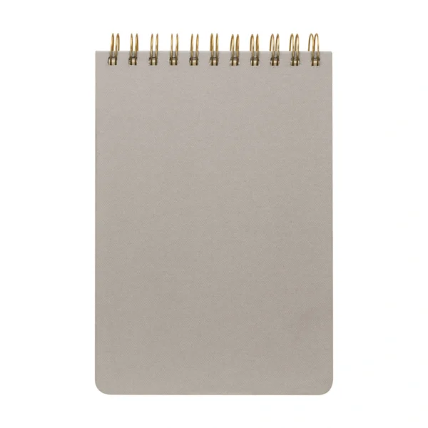 Libreta Latka personalizada para empresas con logo, cubierta de tela tipo lino y espiral. Ideal para branding corporativo en Querétaro.