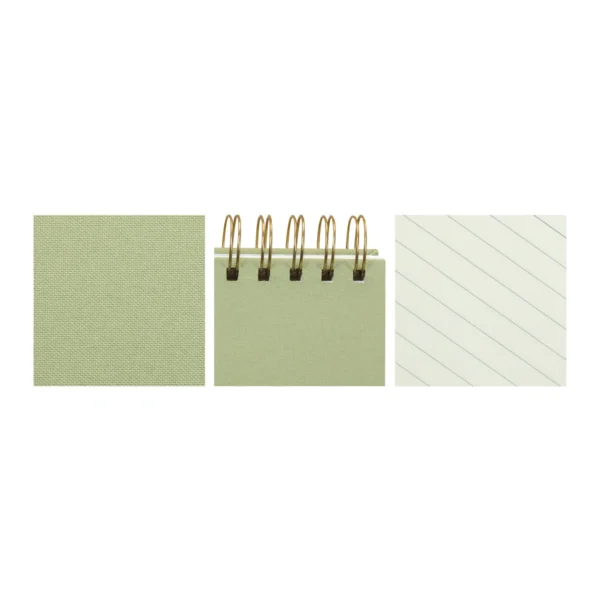 Libreta Latka personalizada para empresas con logo, cubierta de tela tipo lino y espiral. Ideal para branding corporativo en Querétaro.
