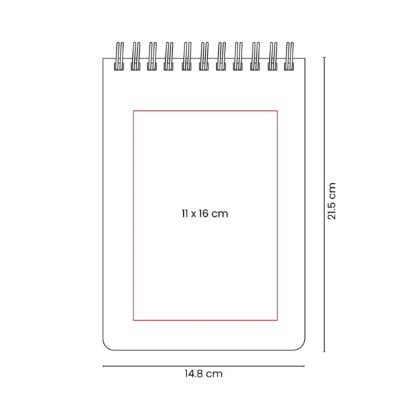 Libreta Latka personalizada para empresas con logo, cubierta de tela tipo lino y espiral. Ideal para branding corporativo en Querétaro.