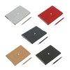 Libreta Pervolia personalizada en curpiel con logo grabado para empresas, vista frontal.