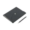 Libreta Pervolia personalizada en curpiel con logo grabado para empresas, vista frontal.