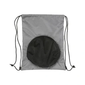Morral para balón Malí de poliéster personalizado con logo de empresa para eventos deportivos o corporativos.