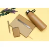 Set Belitsa con termo de acero inoxidable, libreta, bolígrafo y tarjetero de curpiel en caja de regalo corporativo.