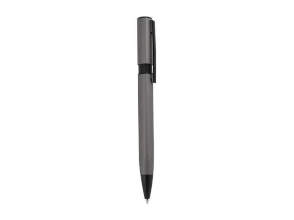 Set Fayun de bolígrafo y roller pen de aluminio en estuche para regalos corporativos personalizados en México.