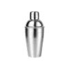 Set Shaker Korai de mixología en acero inoxidable y madera con logo empresarial grabado a láser para regalos corporativos.