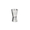 Set Shaker Korai de mixología en acero inoxidable y madera con logo empresarial grabado a láser para regalos corporativos.