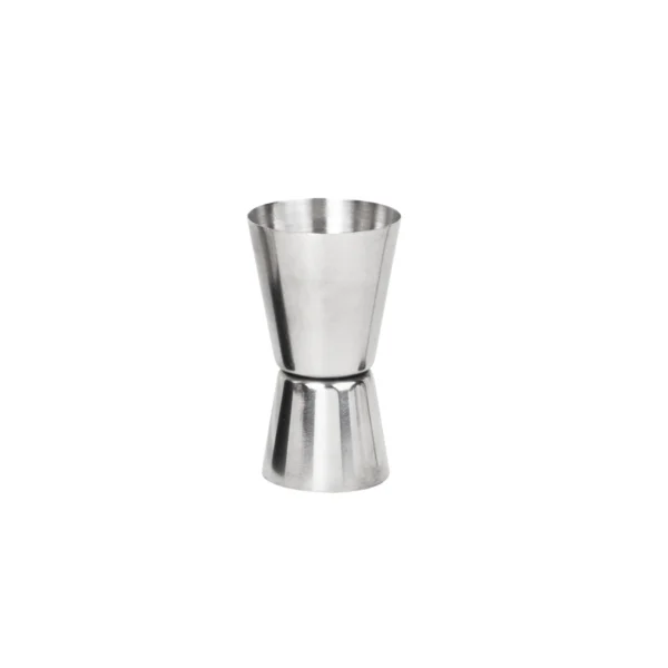 Set Shaker Korai de mixología en acero inoxidable y madera con logo empresarial grabado a láser para regalos corporativos.