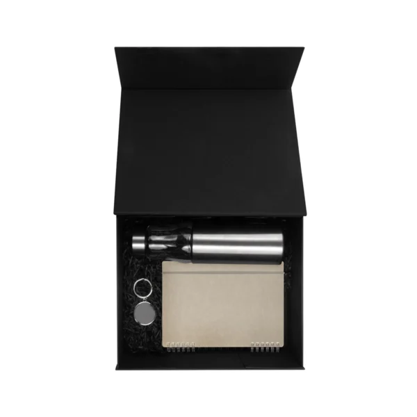 SET SHINE corporativo con termo, libreta y llavero. Ideal para regalos empresariales y eventos. Dot Factory México.