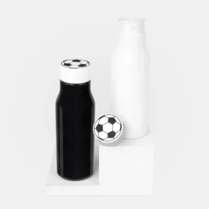 Cilindro Soccer promocional de plástico con logo de empresa para eventos y marketing en Querétaro