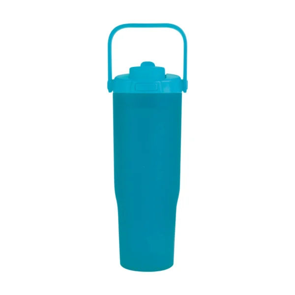 Termo FRAO personalizado con logo empresarial en plástico con doble boquilla y asa, ideal para empresas Dot Factory