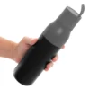 Botella térmica con dos tapas ROLLING TOP de acero inoxidable 500 ml con caja de regalo Kraft y dos tapas intercambiables