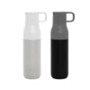 Botella térmica con dos tapas ROLLING TOP de acero inoxidable 500 ml con caja de regalo Kraft y dos tapas intercambiables