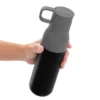 Botella térmica con dos tapas ROLLING TOP de acero inoxidable 500 ml con caja de regalo Kraft y dos tapas intercambiables