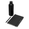Set ejecutivo DARK BOX con bolígrafo, libreta y botella térmica en acabado negro mate dentro de caja de regalo corporativa