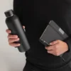 Set ejecutivo DARK BOX con bolígrafo, libreta y botella térmica en acabado negro mate dentro de caja de regalo corporativa