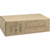 Set de vino VINICIUS con caja de bambú, sacacorchos, tapón, vertedor y anillo antigoteo sobre fondo neutro