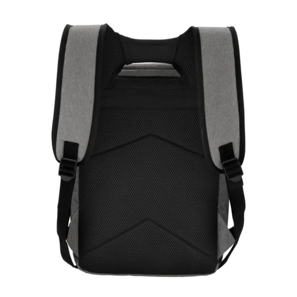 Mochila Cooler RIBERA en color negro con compartimentos visibles, bolsillos laterales de red y correas acolchadas
