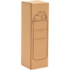 Botella térmica PUSH de acero inoxidable con grip de silicona, boquilla con sorbete y caja de regalo kraft