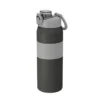 Botella térmica PUSH de acero inoxidable con grip de silicona, boquilla con sorbete y caja de regalo kraft