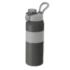 Botella térmica PUSH de acero inoxidable con grip de silicona, boquilla con sorbete y caja de regalo kraft