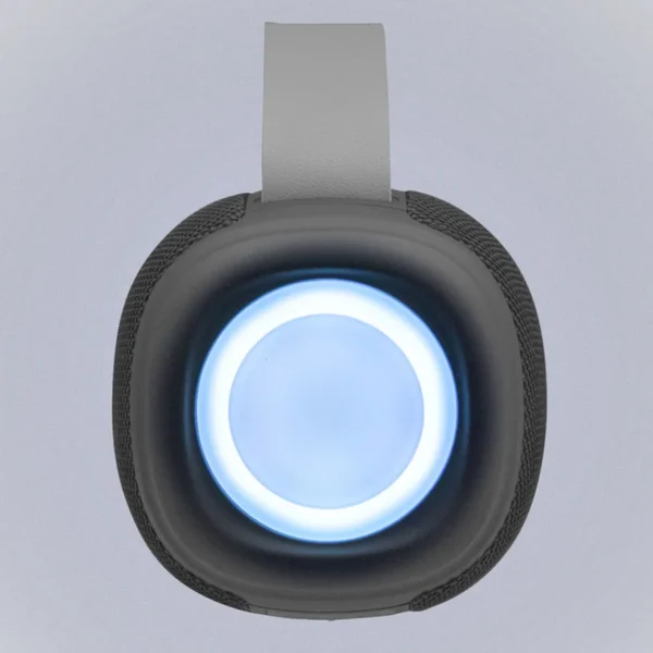 Bocina bluetooth DANCE con cuerpo de plástico y tela, correa de poliuretano, ideal para uso diario