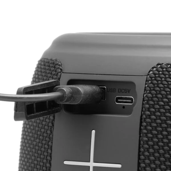 Bocina bluetooth DANCE con cuerpo de plástico y tela, correa de poliuretano, ideal para uso diario