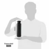 Ánfora Element de acero inoxidable con capacidad de 700 ml, vista lateral sobre fondo neutro
