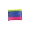 Bolsa Pride reutilizable con diseño arcoíris y espacio para logotipo corporativo, vista frontal